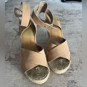 Dolce Vita Beige Espadrille Wedges